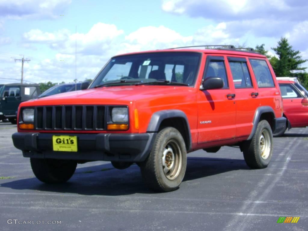 2000 Cherokee SE 4x4 Right Hand Drive - Flame Red / Agate Black photo #3