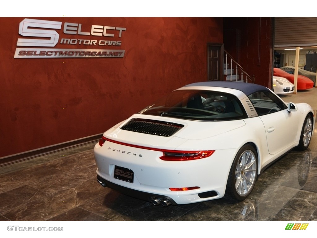 2018 911 Targa 4S - White / Graphite Blue photo #4