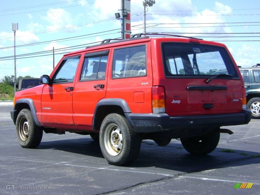 2000 Cherokee SE 4x4 Right Hand Drive - Flame Red / Agate Black photo #5