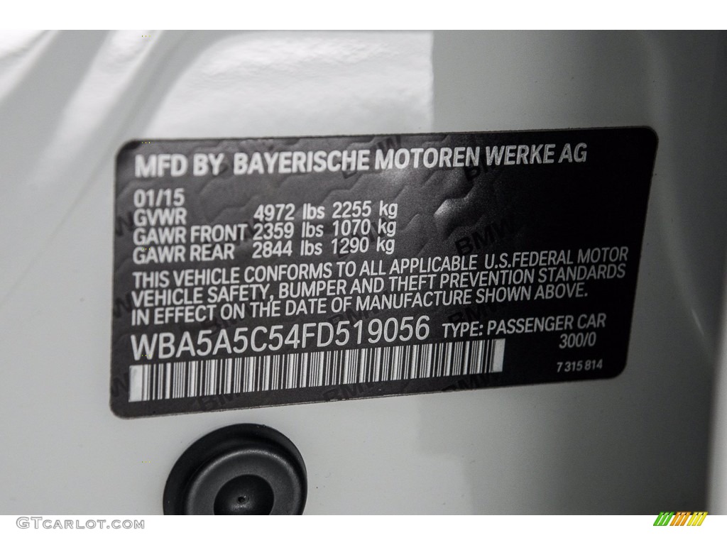 2015 5 Series 528i Sedan - Alpine White / Black photo #17