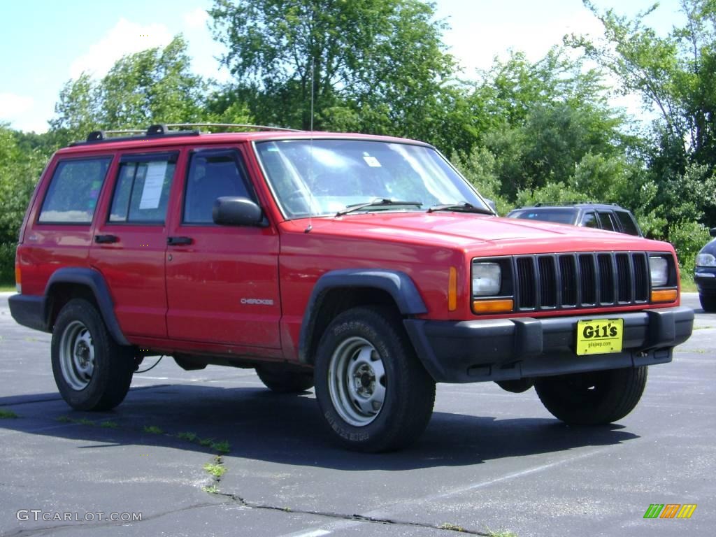 2000 Cherokee SE 4x4 Right Hand Drive - Flame Red / Agate Black photo #9