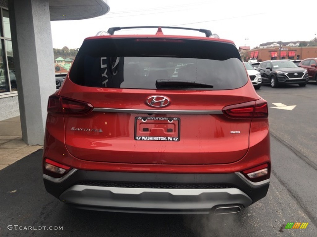 2020 Santa Fe SEL AWD - Lava Orange / Espresso/Gray photo #3