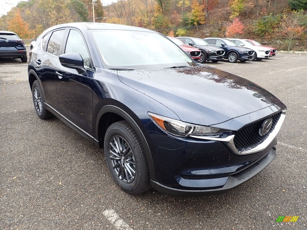 2020 CX-5 Touring AWD - Deep Crystal Blue Mica / Black photo #3