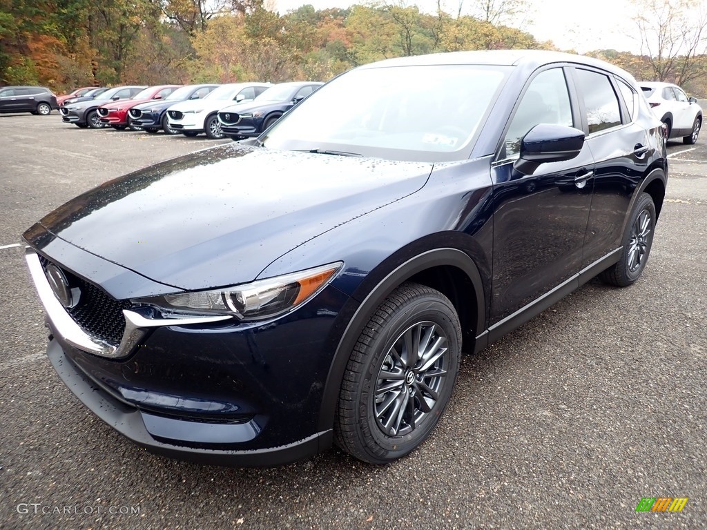 2020 CX-5 Touring AWD - Deep Crystal Blue Mica / Black photo #5