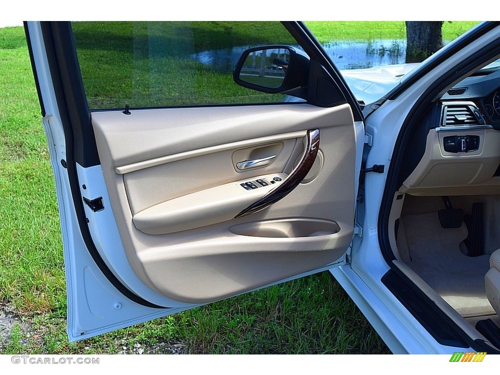 2015 BMW 3 Series 320i Sedan Venetian Beige Door Panel Photo #139992152