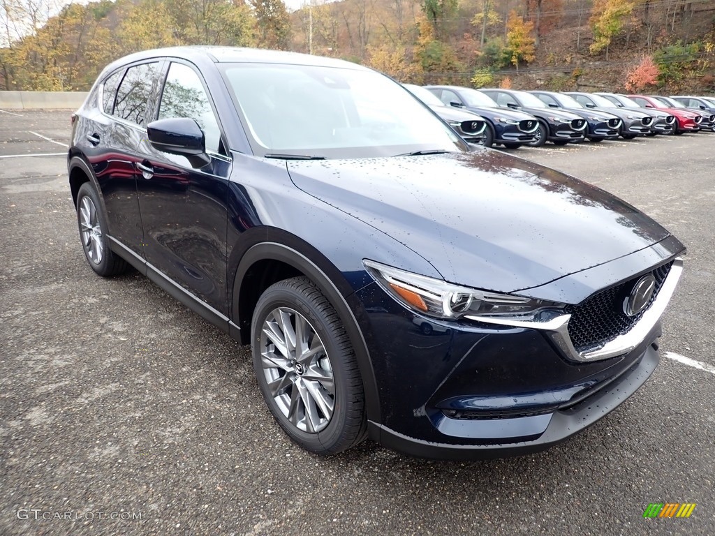 2021 CX-5 Grand Touring AWD - Deep Crystal Blue Mica / Black photo #3