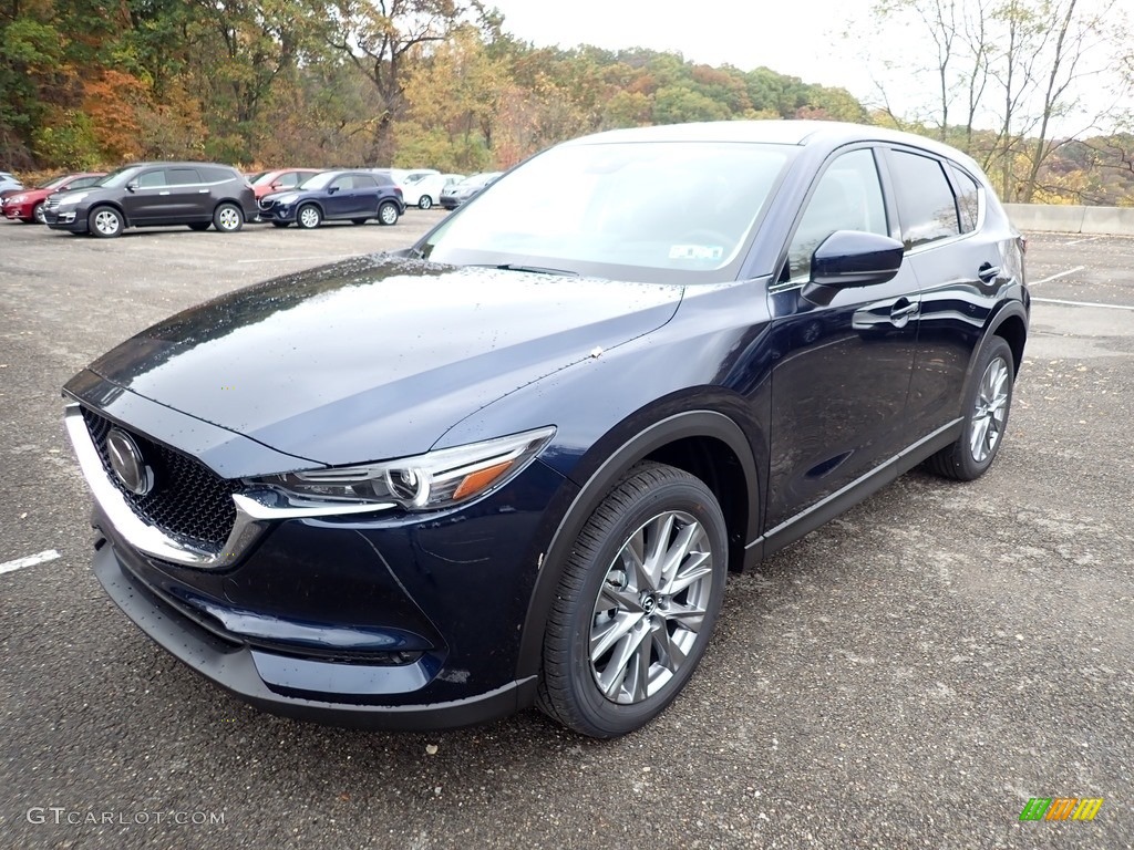 2021 CX-5 Grand Touring AWD - Deep Crystal Blue Mica / Black photo #5