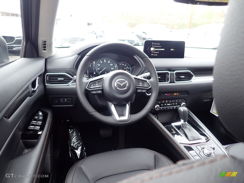 2021 Mazda CX-5 Grand Touring AWD Black Steering Wheel Photo #139992973