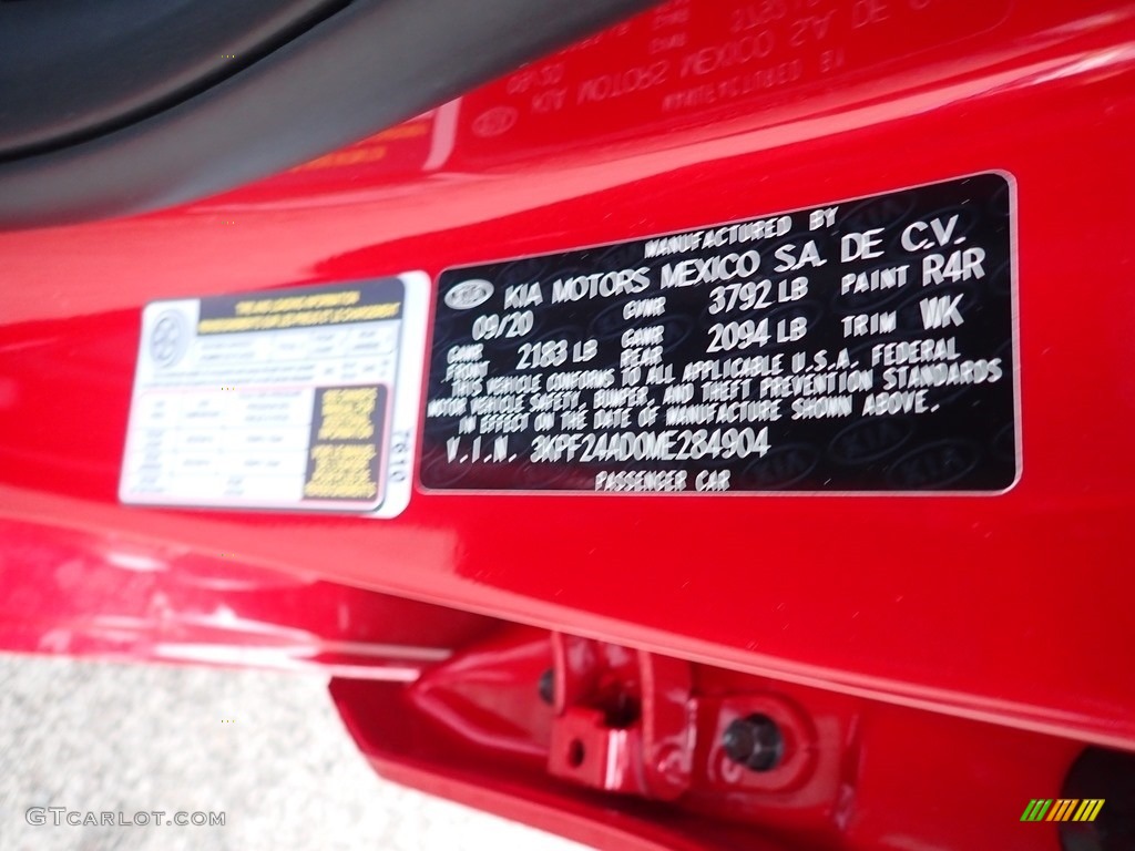 2021 Forte Color Code R4R for Currant Red Photo #139994465