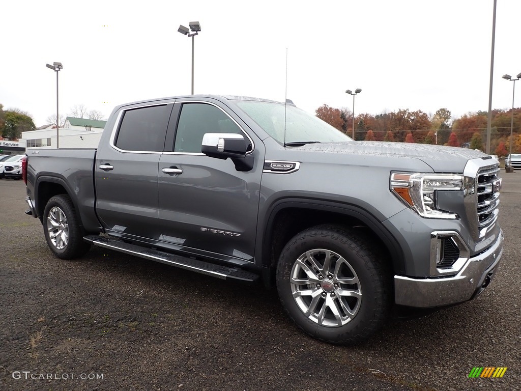 Satin Steel Metallic 2021 GMC Sierra 1500 SLT Crew Cab 4WD Exterior Photo #139995095