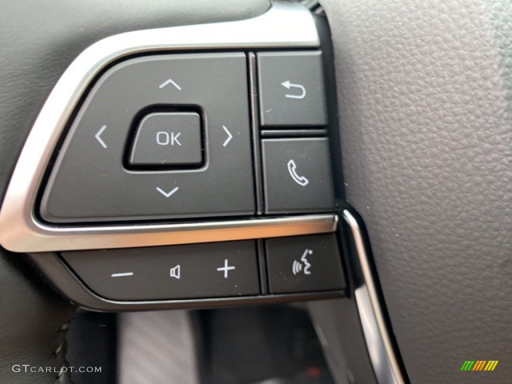 2021 Toyota Highlander Hybrid Platinum AWD Glazed Caramel Steering Wheel Photo #139995389