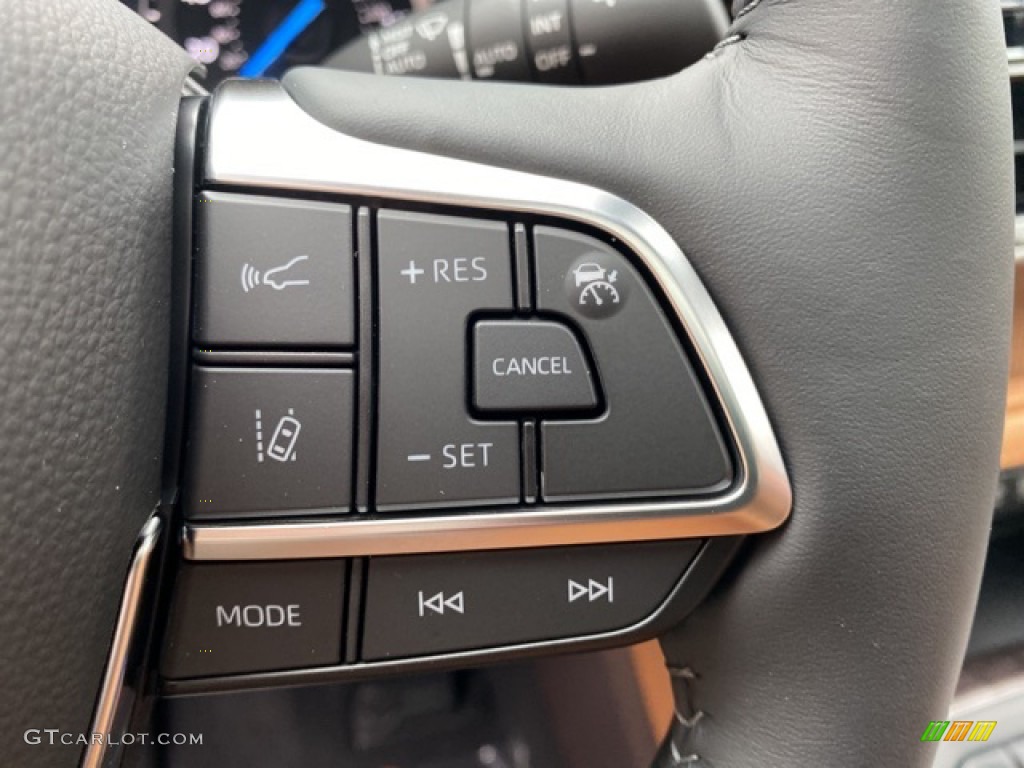 2021 Toyota Highlander Hybrid Platinum AWD Glazed Caramel Steering Wheel Photo #139995413