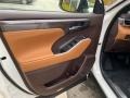 Glazed Caramel 2021 Toyota Highlander Hybrid Platinum AWD Door Panel