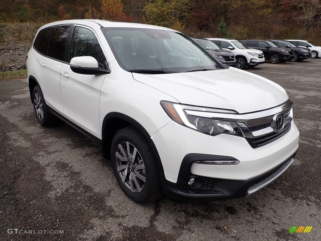Platinum White Pearl 2021 Honda Pilot EX-L AWD Exterior Photo #139996547