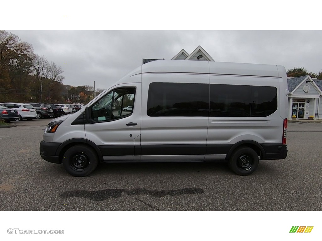 Ingot Silver 2020 Ford Transit Passenger Wagon XL 350 HR Extended Exterior Photo #139996584
