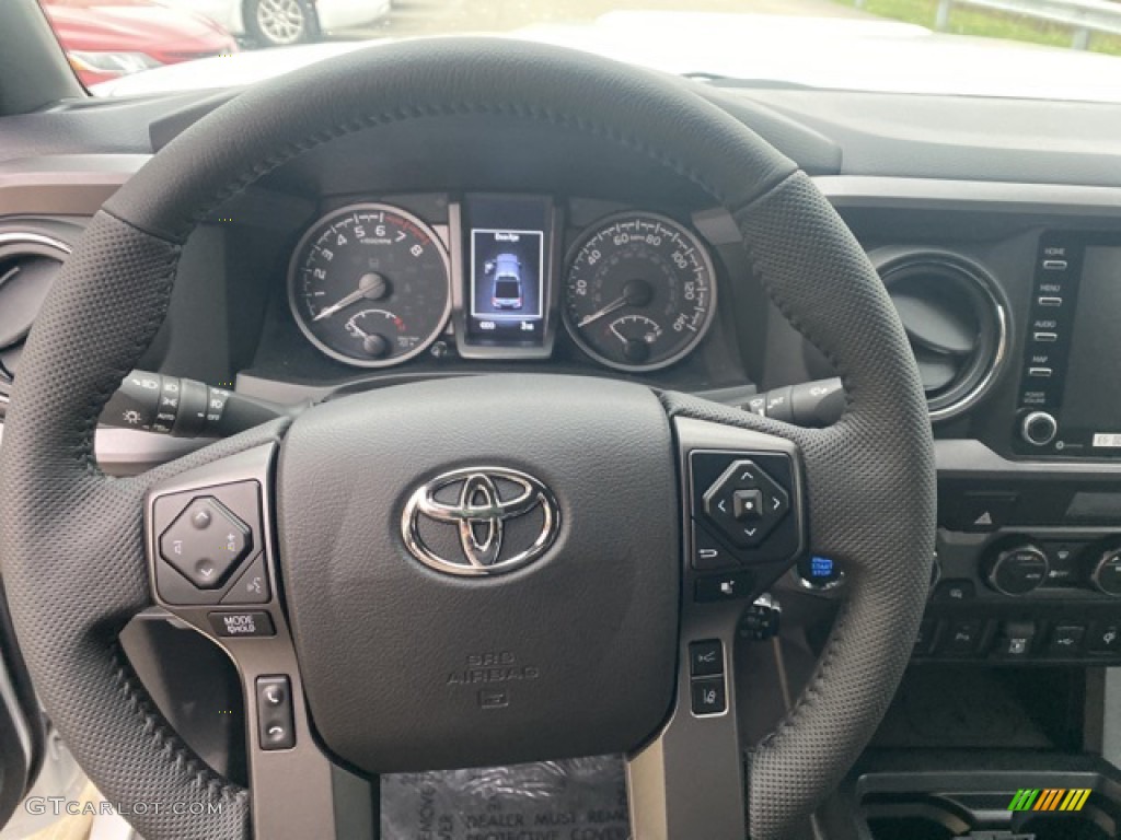 2021 Toyota Tacoma TRD Sport Double Cab 4x4 TRD Cement/Black Steering Wheel Photo #139997204