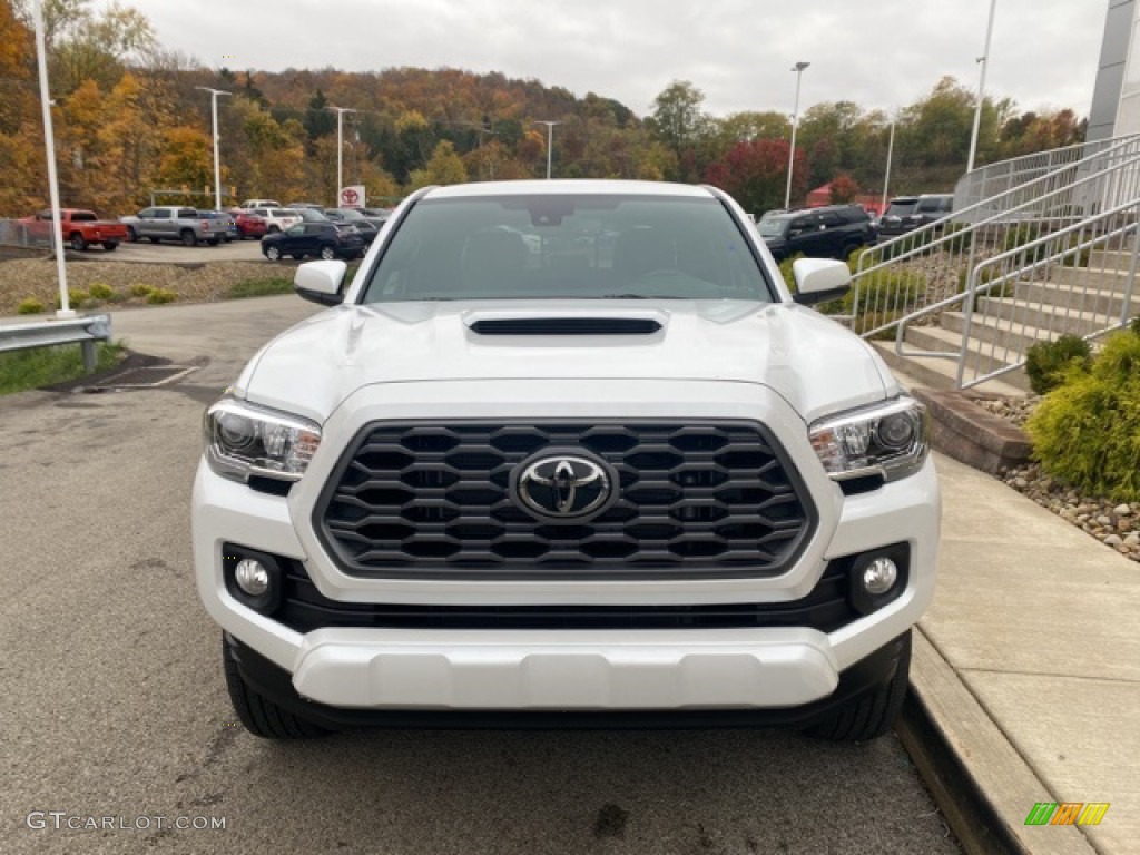 2021 Tacoma TRD Sport Double Cab 4x4 - Wind Chill Pearl / TRD Cement/Black photo #9