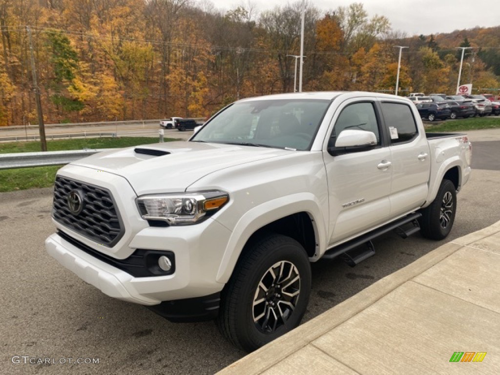 2021 Tacoma TRD Sport Double Cab 4x4 - Wind Chill Pearl / TRD Cement/Black photo #10