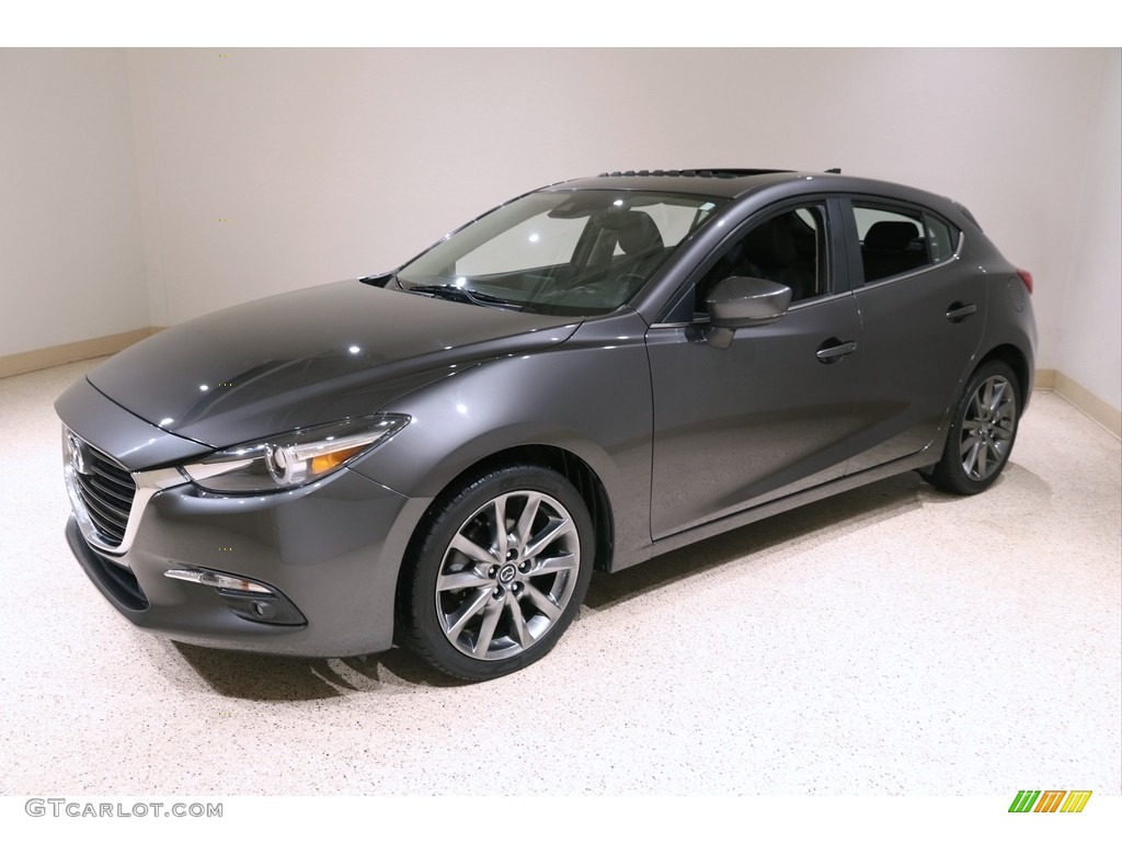 Machine Gray Metallic 2018 Mazda MAZDA3 Grand Touring 5 Door Exterior Photo #139997795