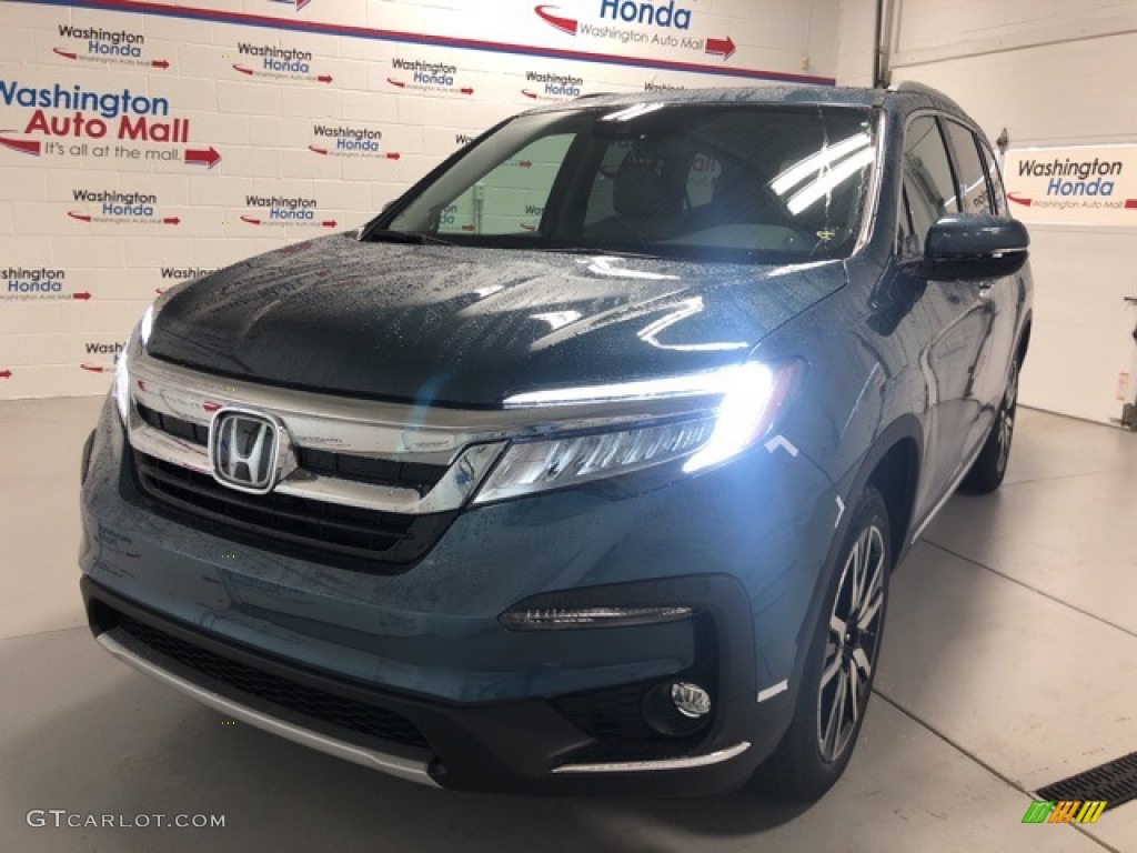 2021 Pilot Touring AWD - Steel Sapphire Metallic / Gray photo #1