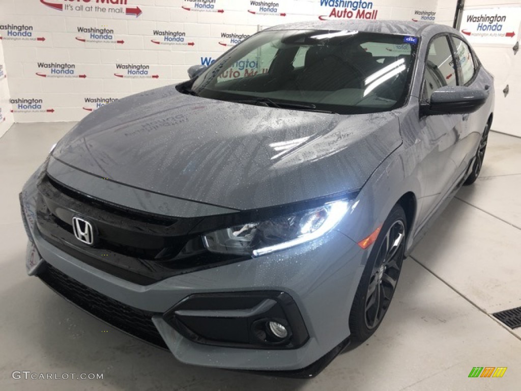 2021 Civic Sport Hatchback - Sonic Gray Pearl / Black photo #1