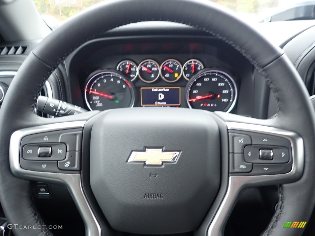 2021 Chevrolet Silverado 1500 LT Double Cab 4x4 Jet Black Steering Wheel Photo #139999622