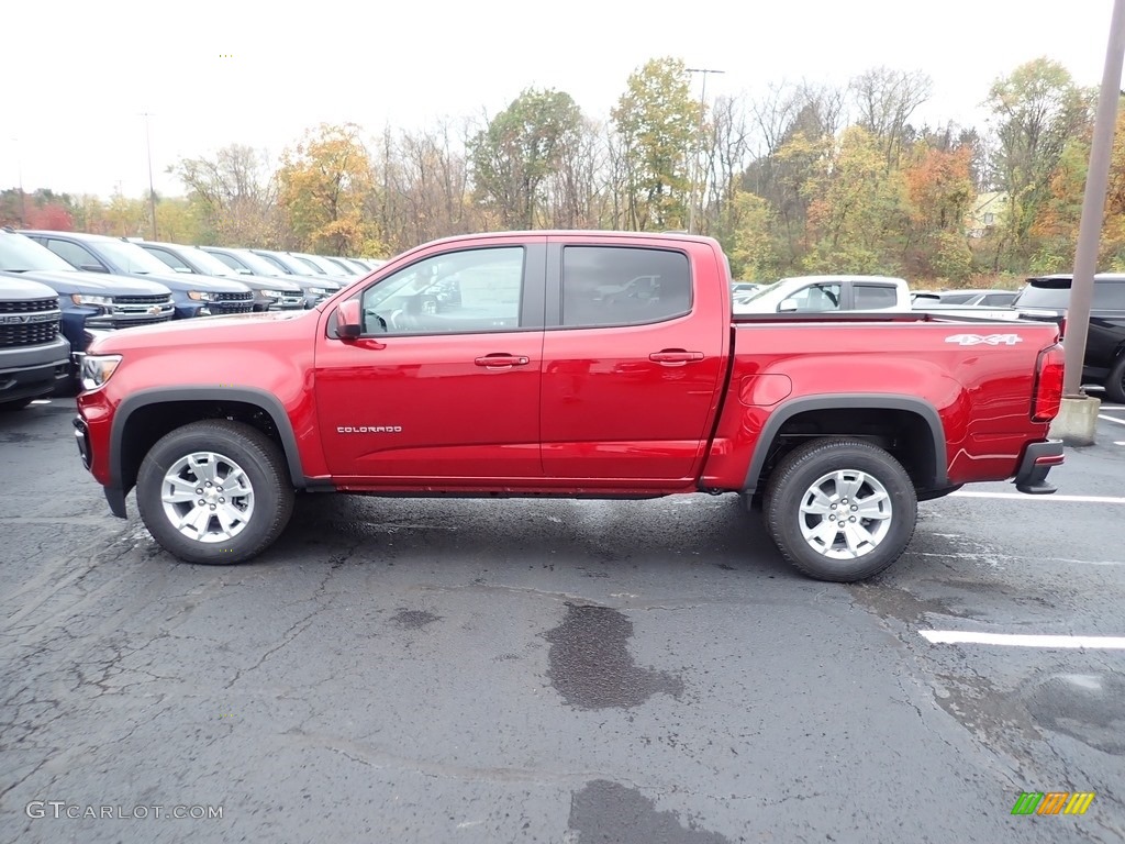 Cherry Red Tintcoat 2021 Chevrolet Colorado LT Crew Cab 4x4 Exterior Photo #139999686