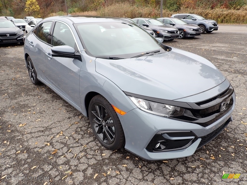 Sonic Gray Pearl 2021 Honda Civic EX Hatchback Exterior Photo #140000405