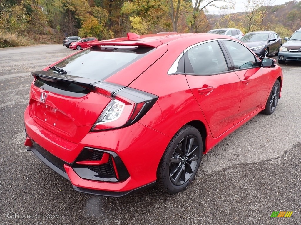 Rallye Red 2021 Honda Civic EX Hatchback Exterior Photo #140000691