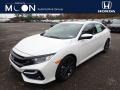 Platinum White Pearl 2021 Honda Civic EX Hatchback