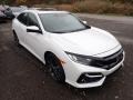 Platinum White Pearl 2021 Honda Civic EX Hatchback Exterior