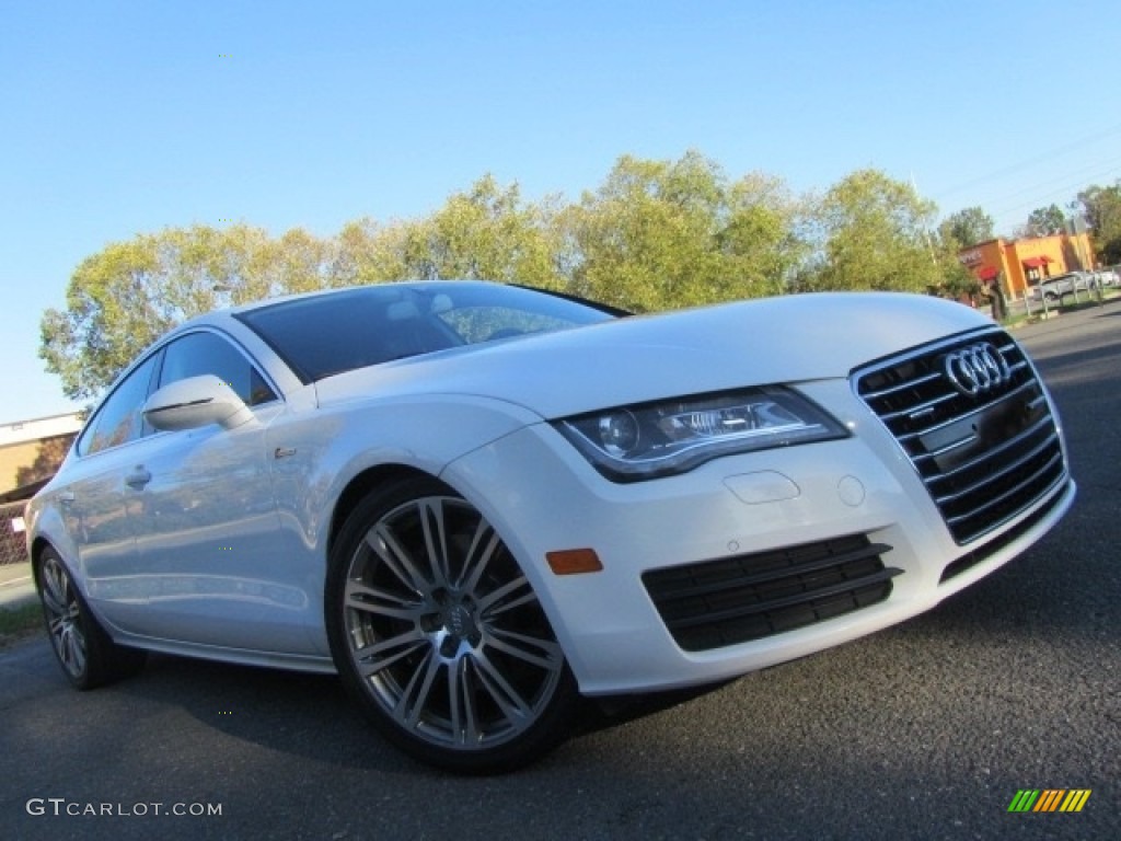 2012 A7 3.0T quattro Premium Plus - Ibis White / Black photo #1