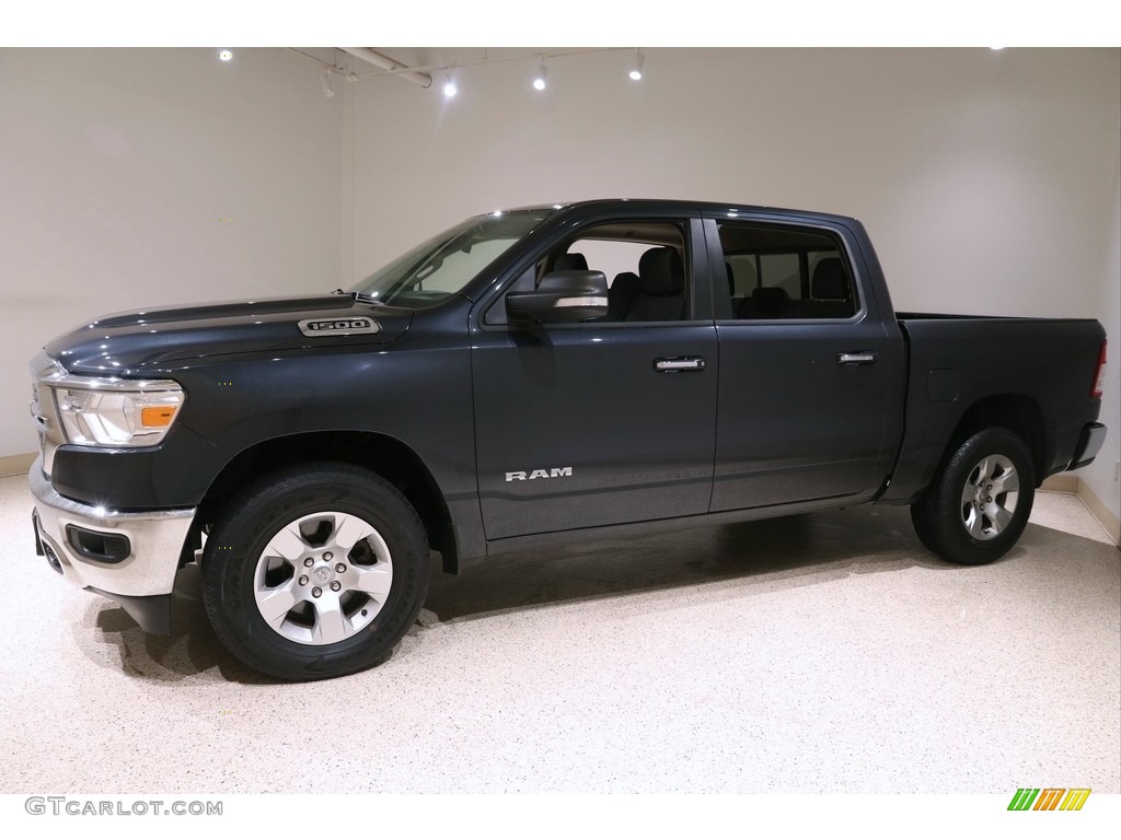 2019 1500 Big Horn Crew Cab 4x4 - Maximum Steel Metallic / Black/Diesel Gray photo #3