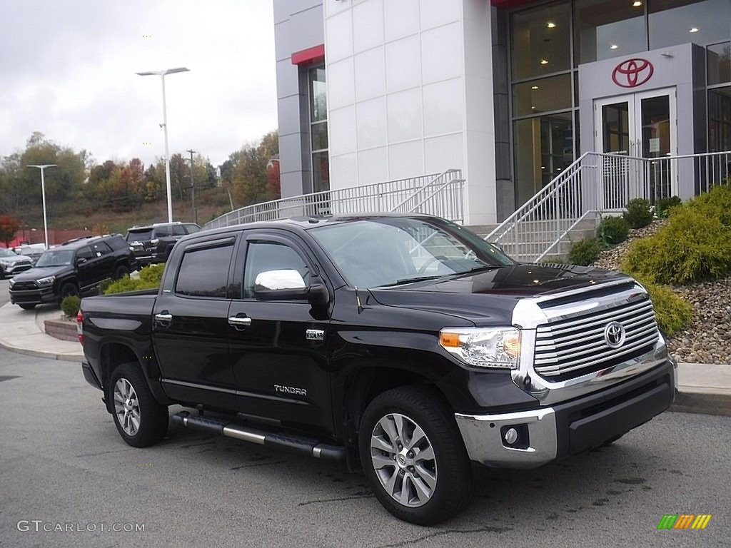 2017 Tundra Limited CrewMax 4x4 - Midnight Black Metallic / Black photo #1