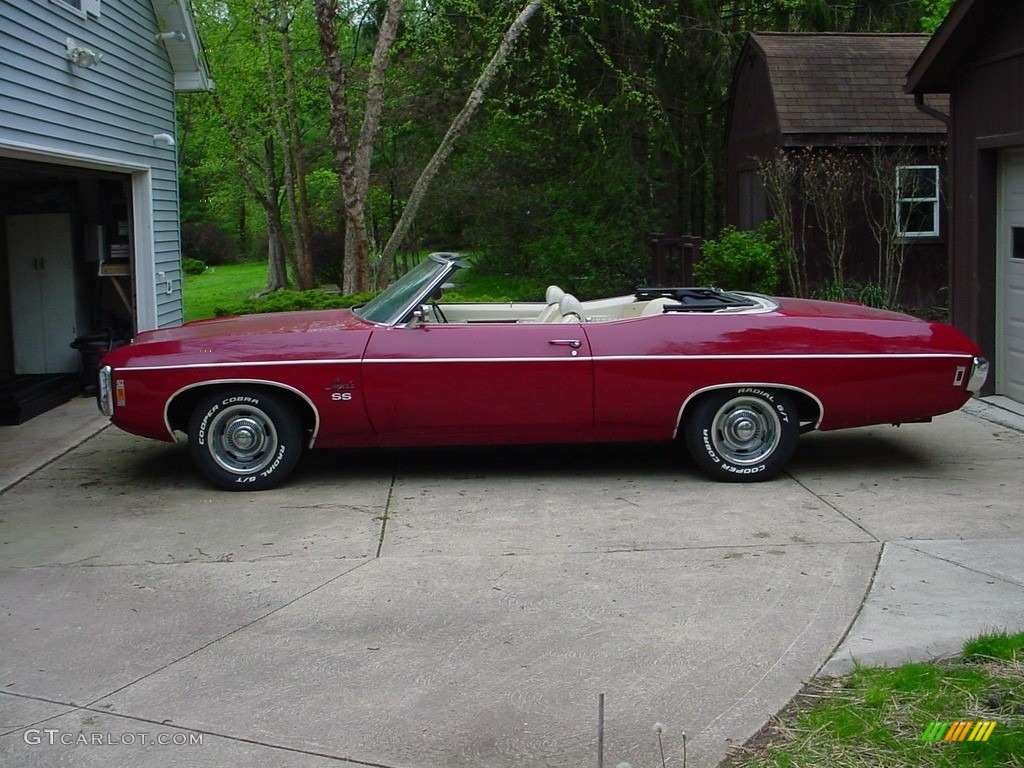 Garnet Red 1969 Chevrolet Impala SS Convertible Exterior Photo #140005417