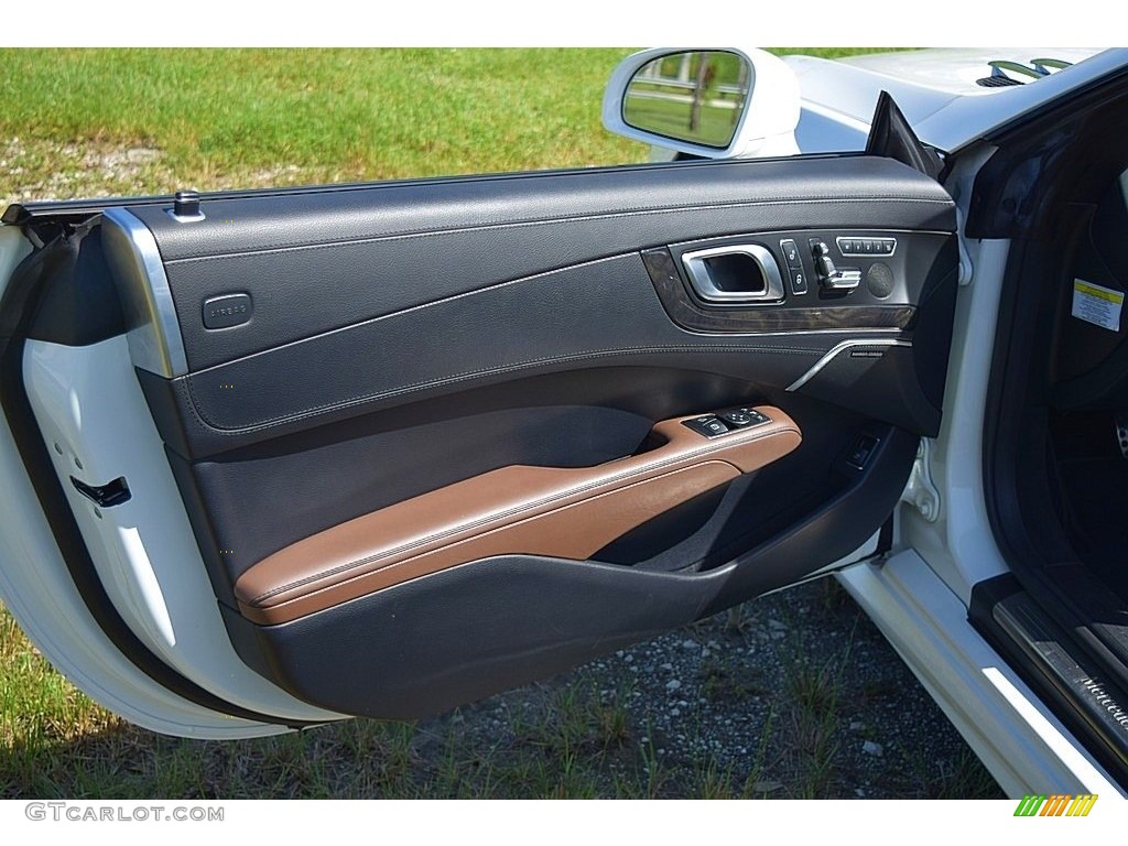 2014 Mercedes-Benz SL 550 Roadster Nut Brown/Black Door Panel Photo #140006042