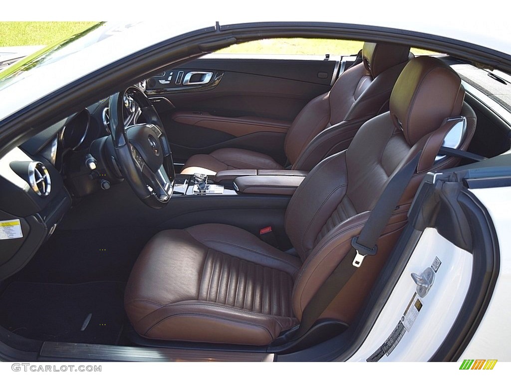 Nut Brown/Black Interior 2014 Mercedes-Benz SL 550 Roadster Photo #140006098
