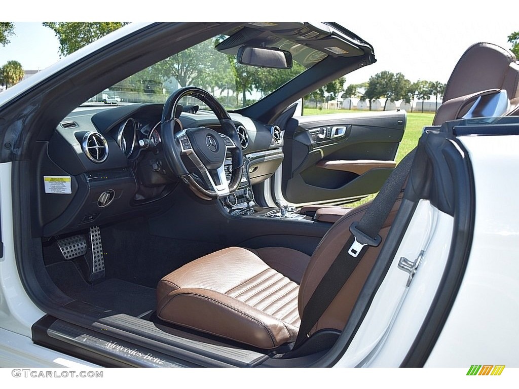 Nut Brown/Black Interior 2014 Mercedes-Benz SL 550 Roadster Photo #140006119