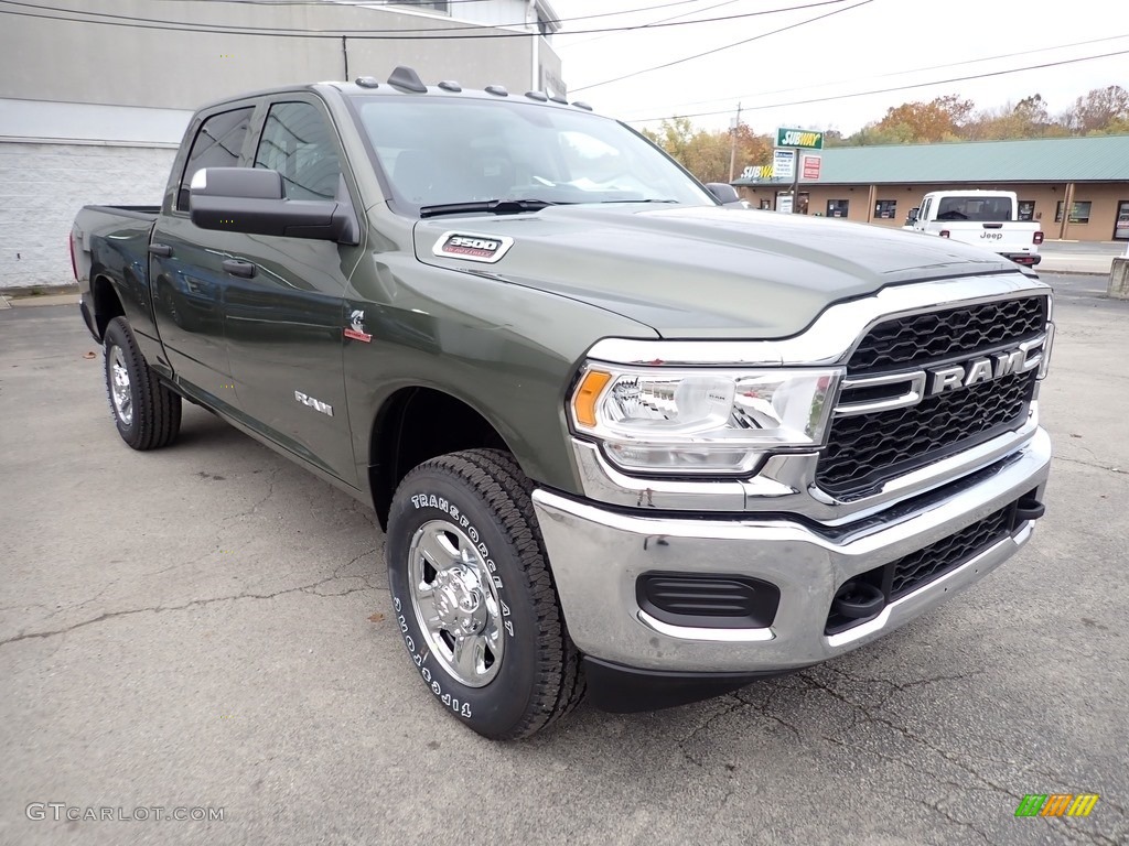 Olive Green Pearl 2020 Ram 3500 Tradesman Crew Cab 4x4 Exterior Photo #140006536