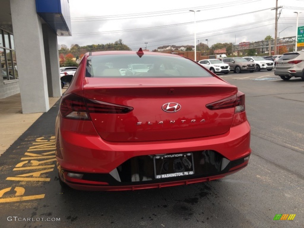 2020 Elantra Value Edition - Scarlet Red Pearl / Beige photo #3