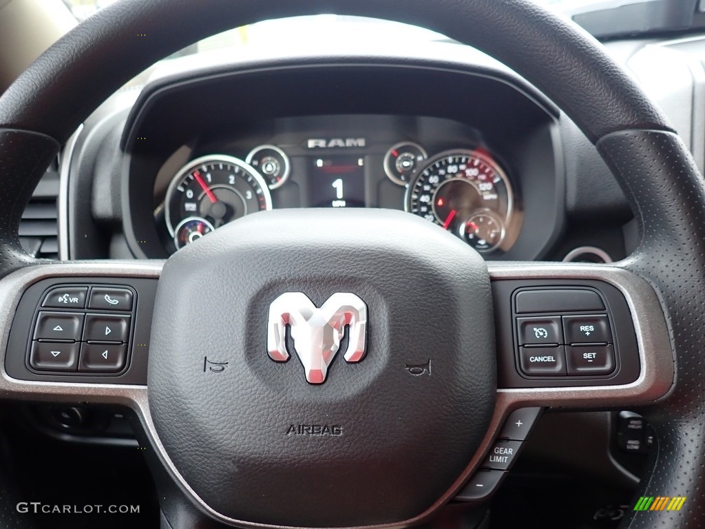 2020 Ram 3500 Tradesman Crew Cab 4x4 Black/Diesel Gray Steering Wheel Photo #140006806
