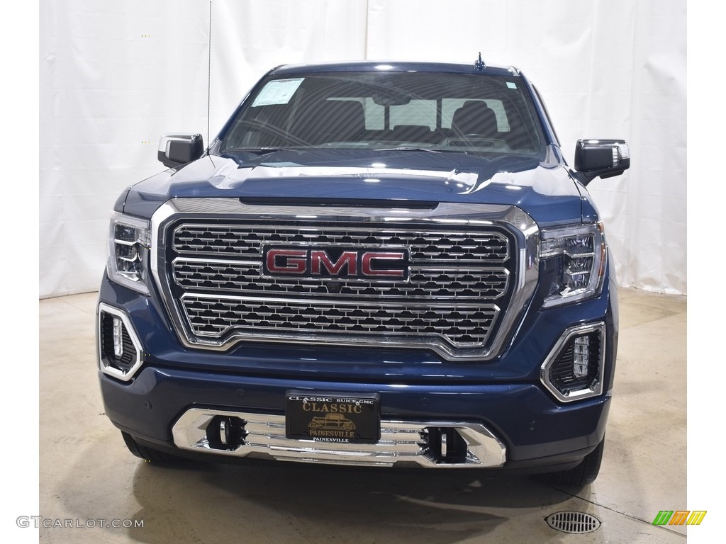 2019 Sierra 1500 Denali Crew Cab 4WD - Pacific Blue Metallic / Dark Walnut/­Dark Ash Grey photo #4
