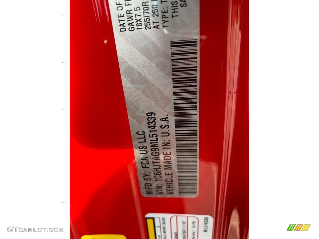 2021 Gladiator 80th Anniversary Edition 4x4 - Firecracker Red / Black photo #32