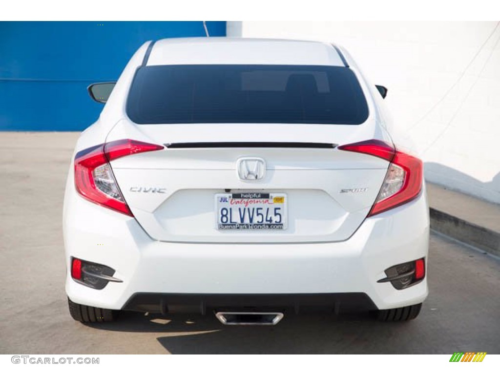 2019 Civic Sport Sedan - Platinum White Pearl / Black photo #9