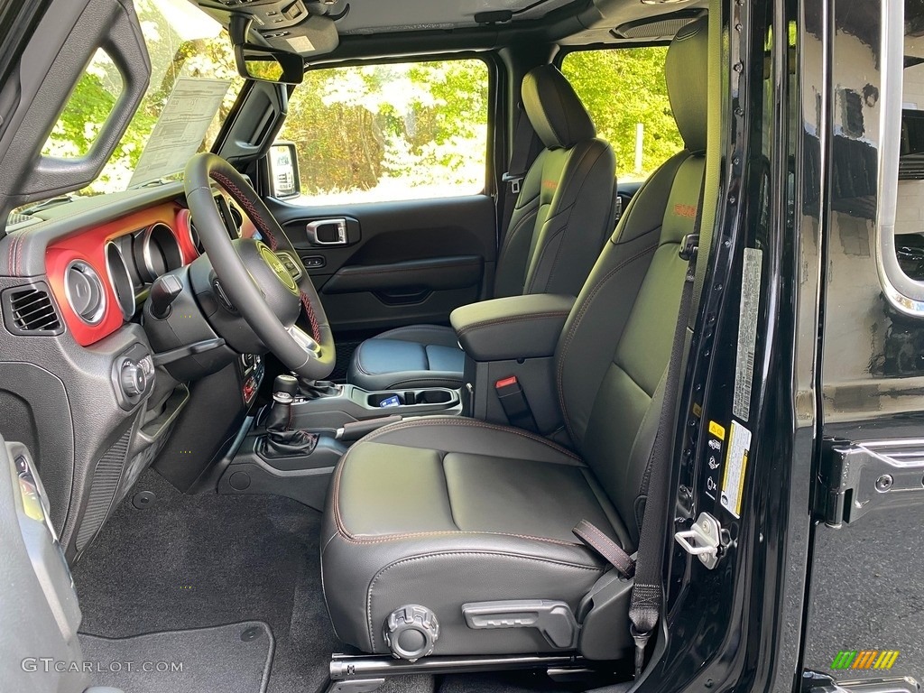 Black Interior 2021 Jeep Wrangler Unlimited Rubicon 4x4 Photo #140010418