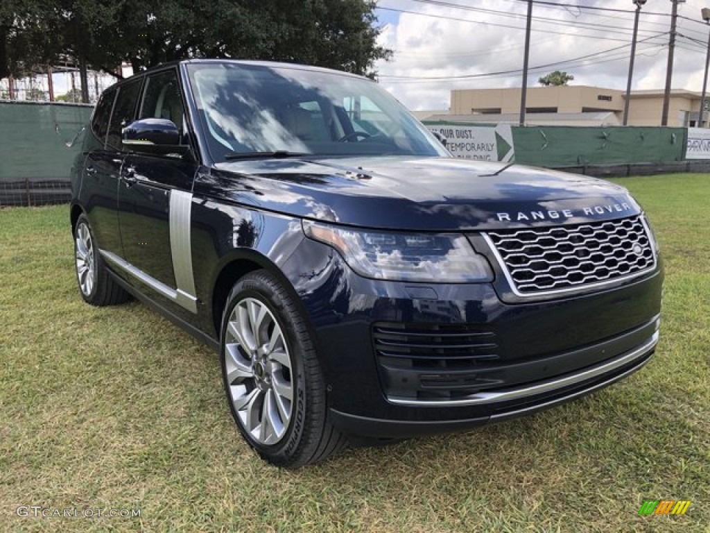 Portofino Blue Metallic 2021 Land Rover Range Rover P525 Westminster Exterior Photo #140010460