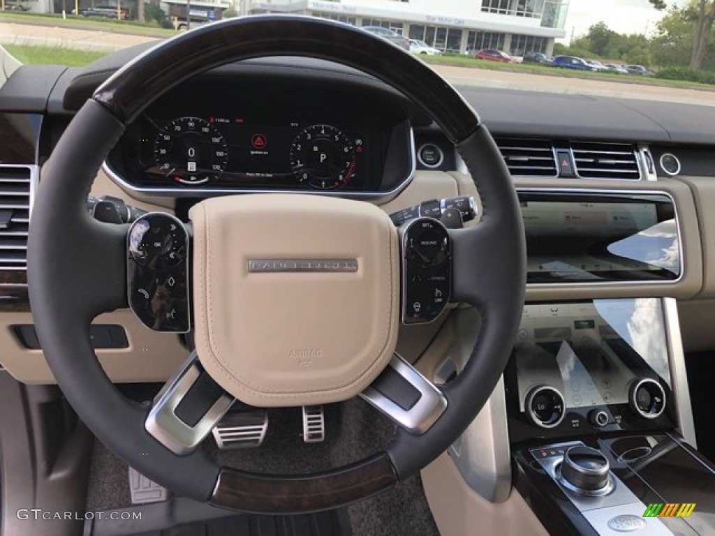 2021 Land Rover Range Rover P525 Westminster Almond/Espresso Steering Wheel Photo #140010595