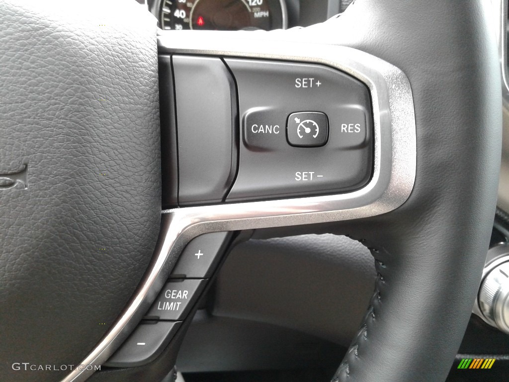2021 Ram 1500 Laramie Crew Cab 4x4 Black Steering Wheel Photo #140011246