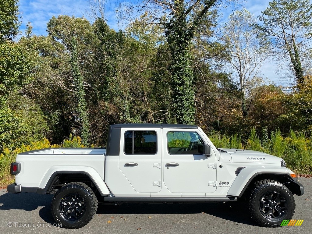 Bright White 2021 Jeep Gladiator Willys 4x4 Exterior Photo #140011579