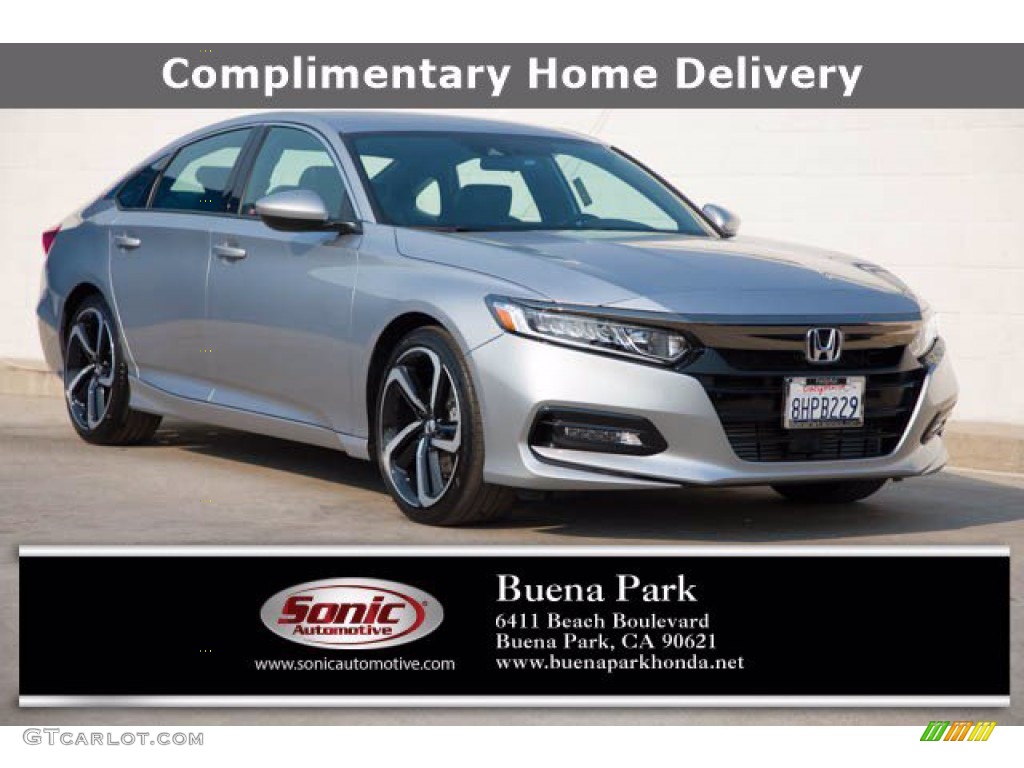 2019 Accord Sport Sedan - Lunar Silver Metallic / Black photo #1